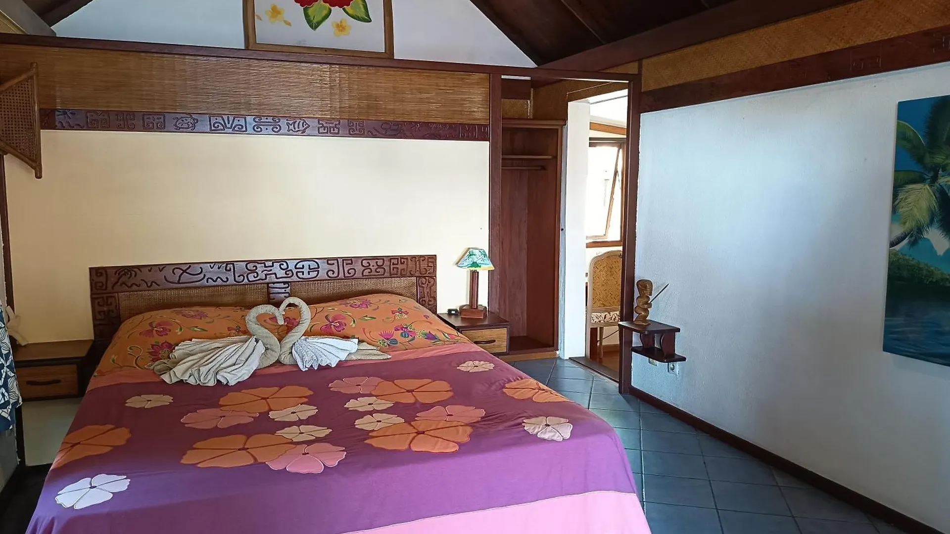 בית נופש La Perle De Moorea Fare Moana Iti Bord De Lagon Pied Dans L'Eau Dans La Baie D'Opunohu